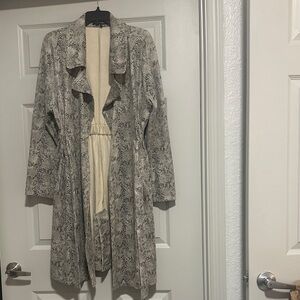 Alice Blue Gray Snake Print coat